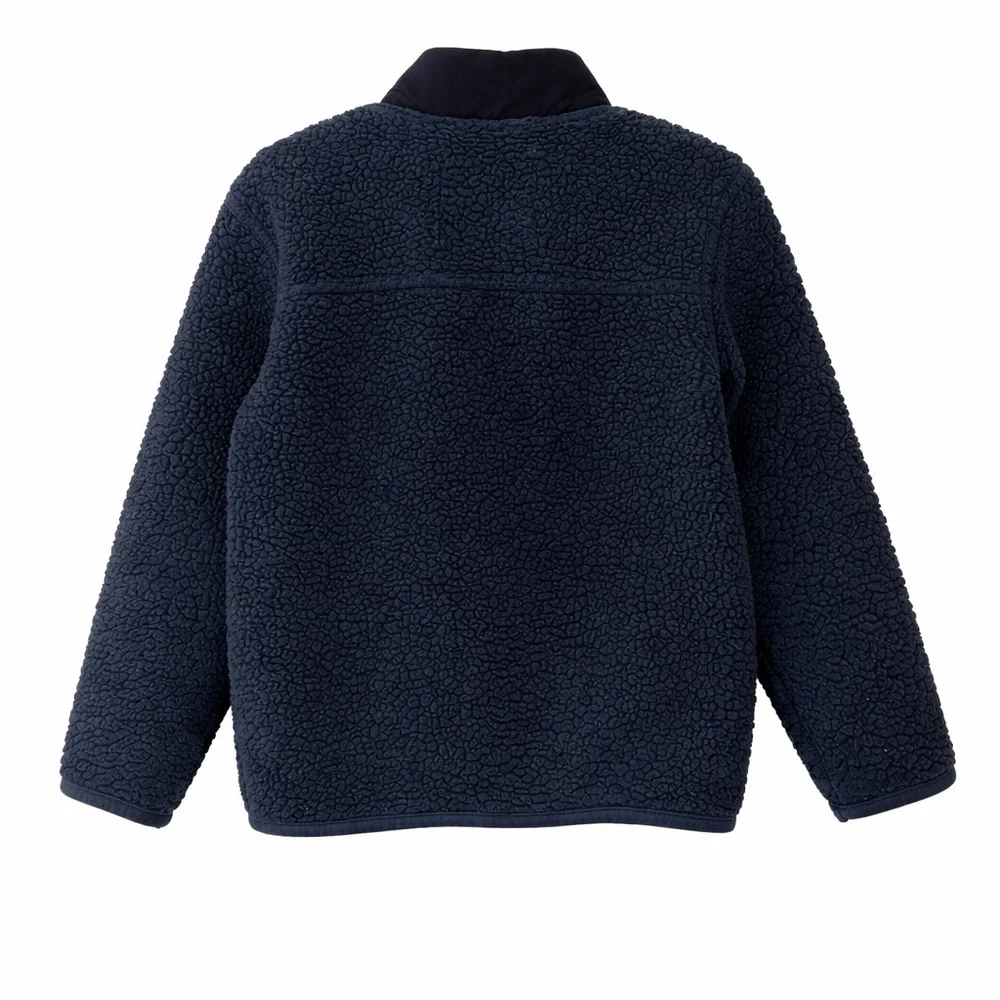 Tucker + Tate Navy Sherpa Fleece Jacket Boys Size 6 Full Zip Cozy Winter